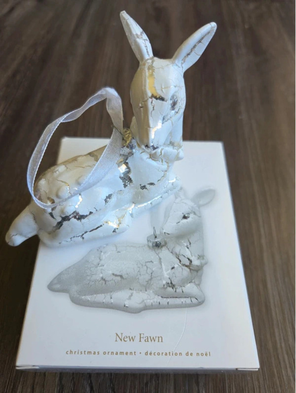 Hallmark new fawn glass ornament